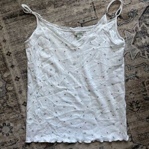 Sundance Ivory Sophie Belle Camisole with Tiny Floral Print size M